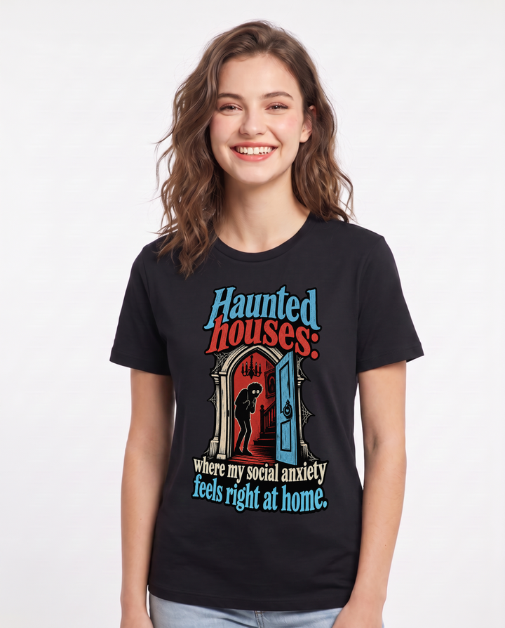 Halloween Black T-Shirt for Women – Halloween Theme Graphic Tee product image 3