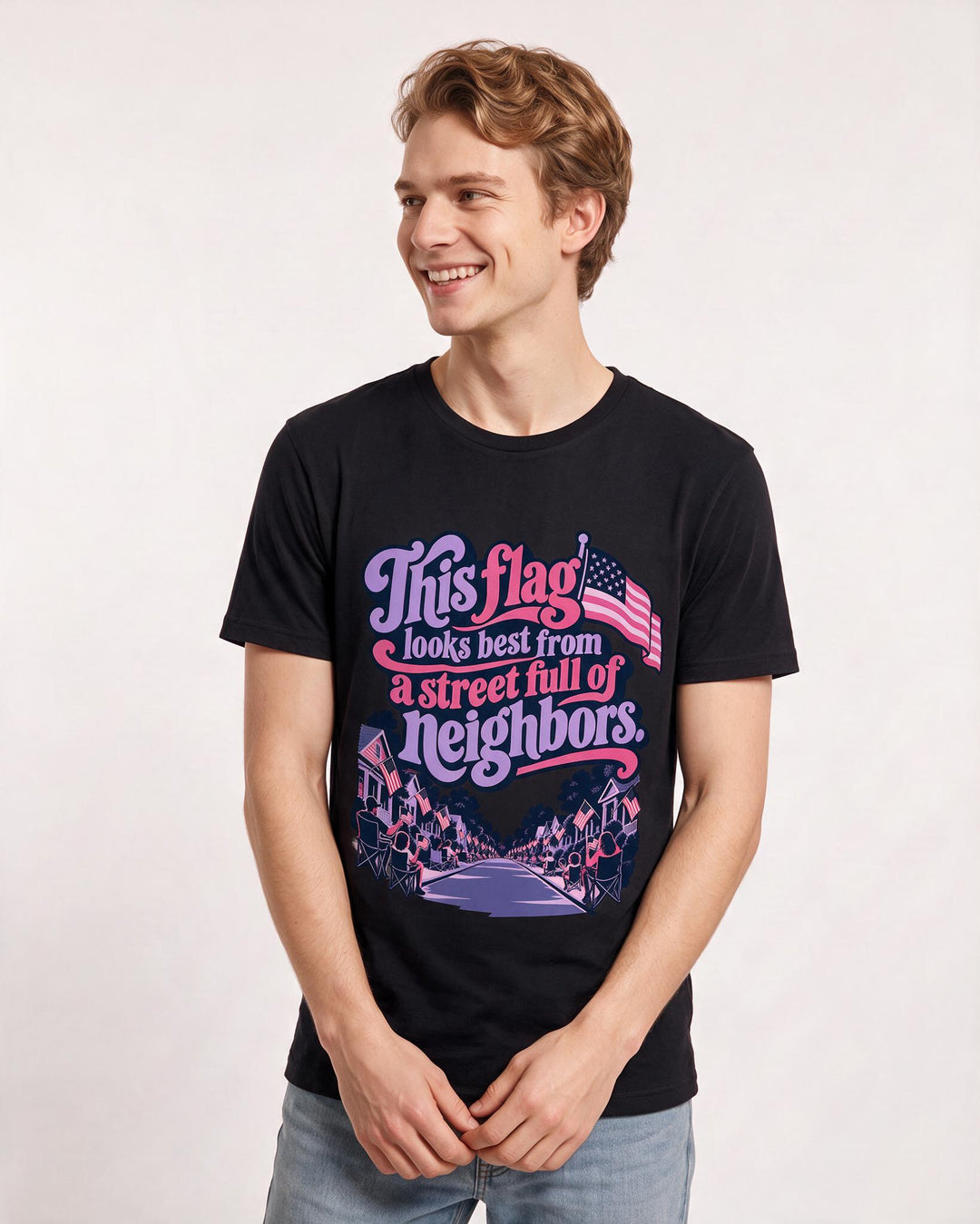 Patriotic Black T-Shirt for Men – Everyday Expression Graphic Tee product image 1