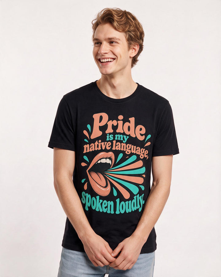 Pride Black T-Shirt for Men – Everyday Expression Graphic Tee product image 1