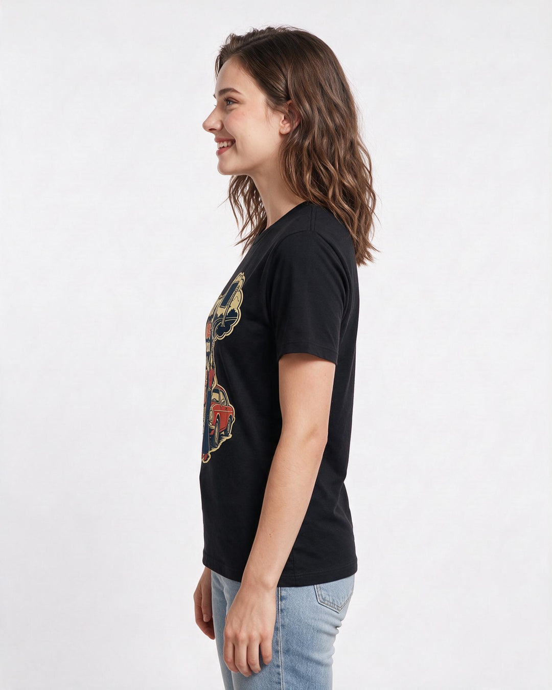 Meme Black T-Shirt for Women – Everyday Expression Graphic Tee product image 2