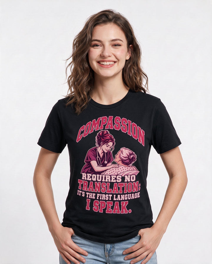 Nurse Black T-Shirt for Women – Nursing Life Graphic Tee product image 1