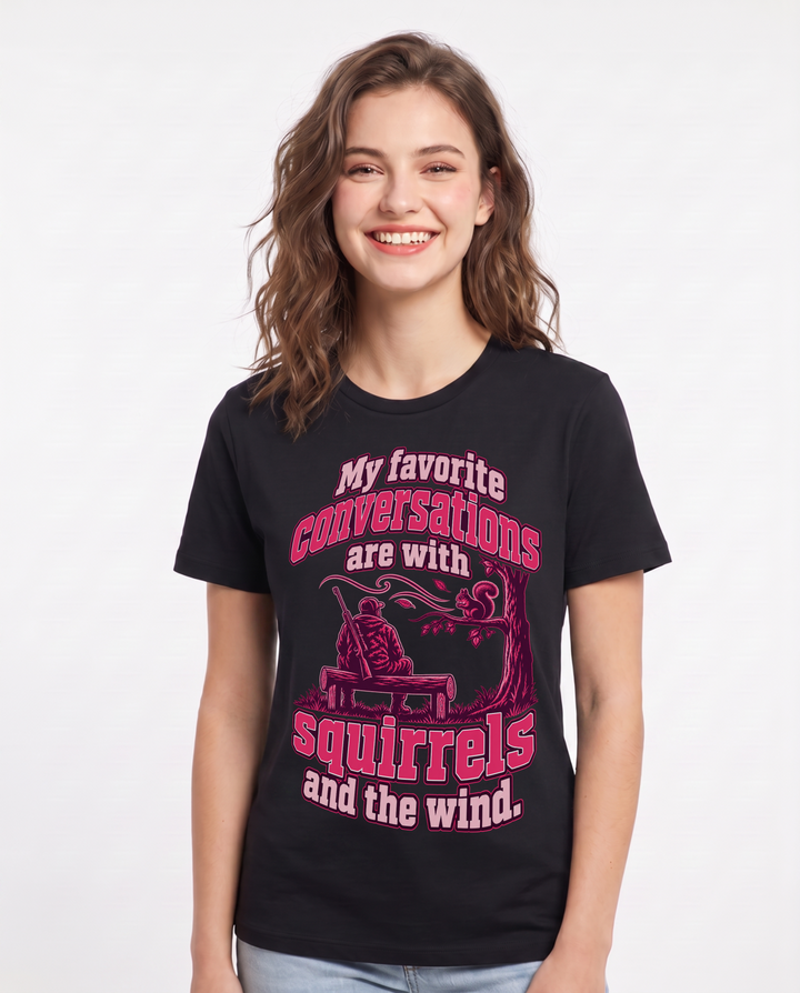 Hunting Black T-Shirt for Women – Everyday Expression Graphic Tee product image 3