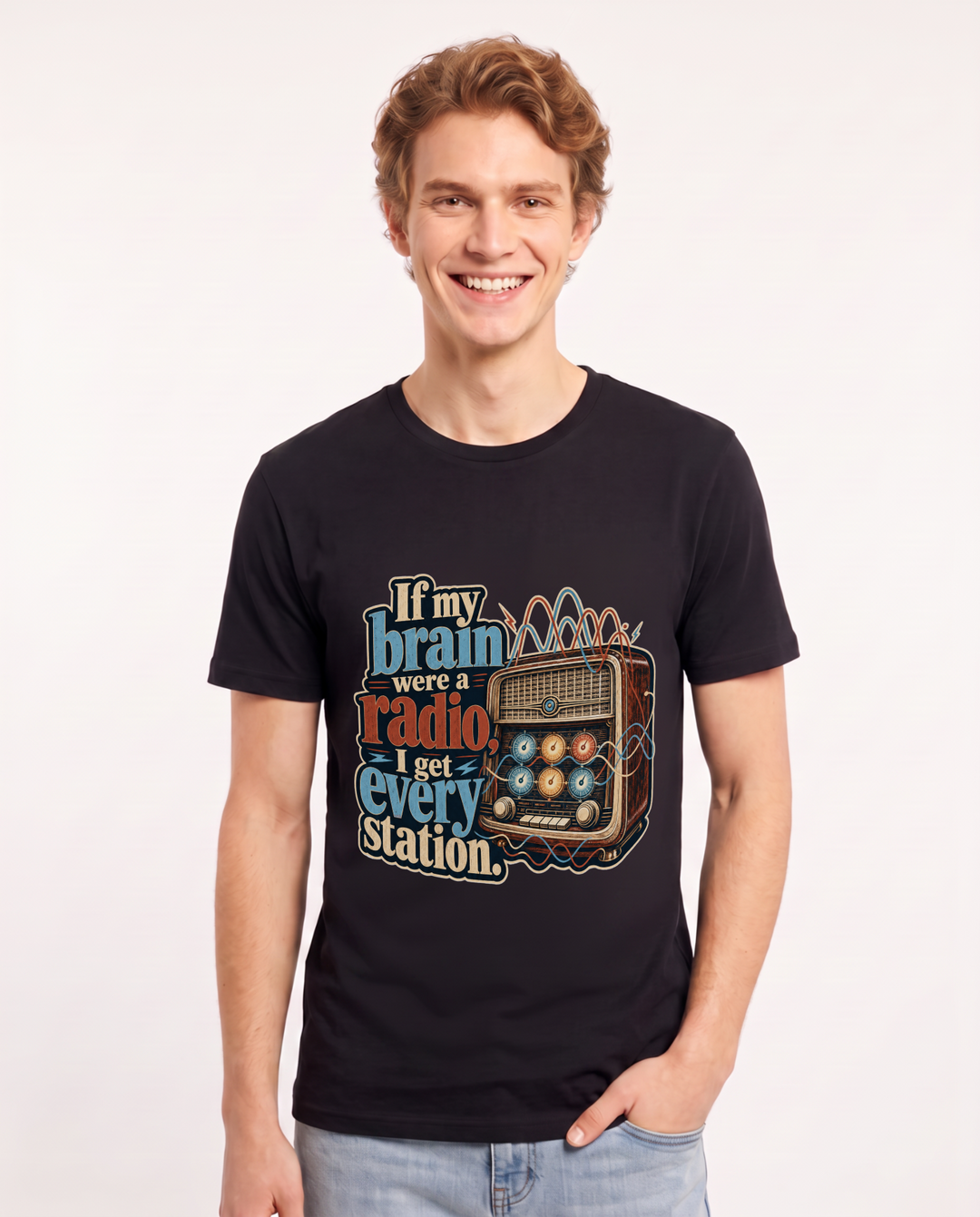 Neurodiversity Black T-Shirt for Men – Everyday Expression Graphic Tee product image 1