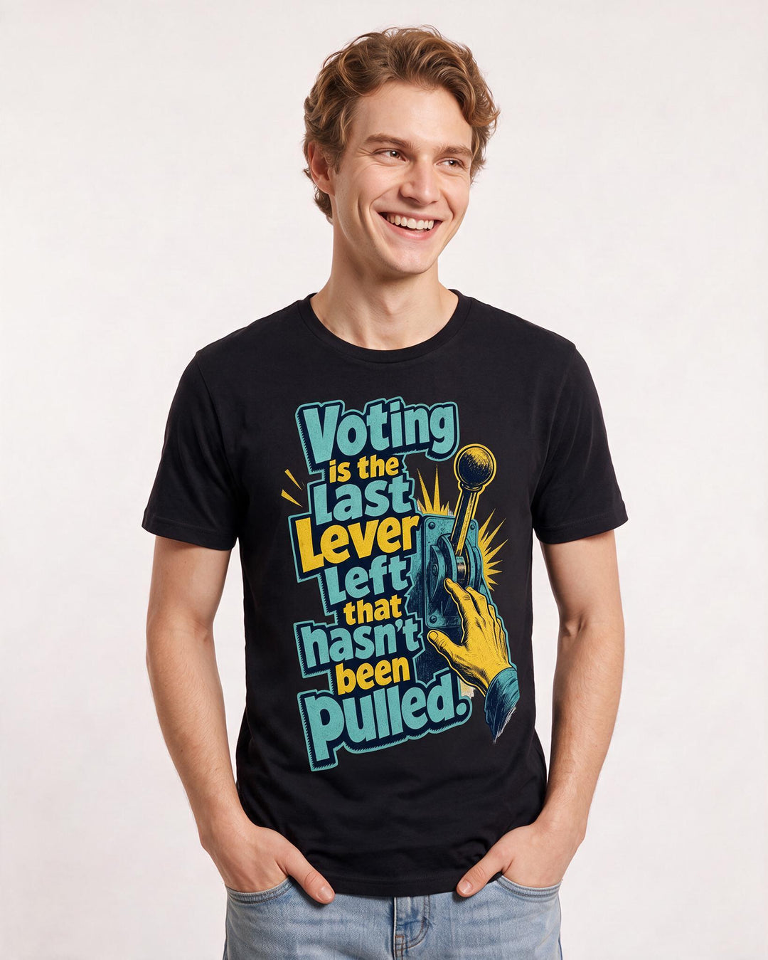 Political Statement Black T-Shirt for Men – Everyday Expression Graphic Tee product image 3