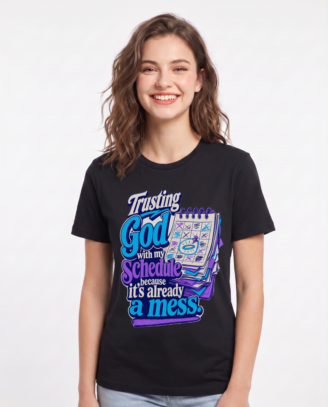 Christian Faith Black T-Shirt for Women – Everyday Expression Graphic Tee product image 3