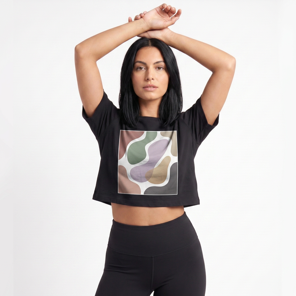 Casual Comfort Crop Top mockup 2