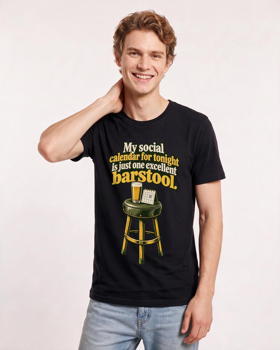 Beer Black T-Shirt for Men – Everyday Expression Graphic Tee product image 1