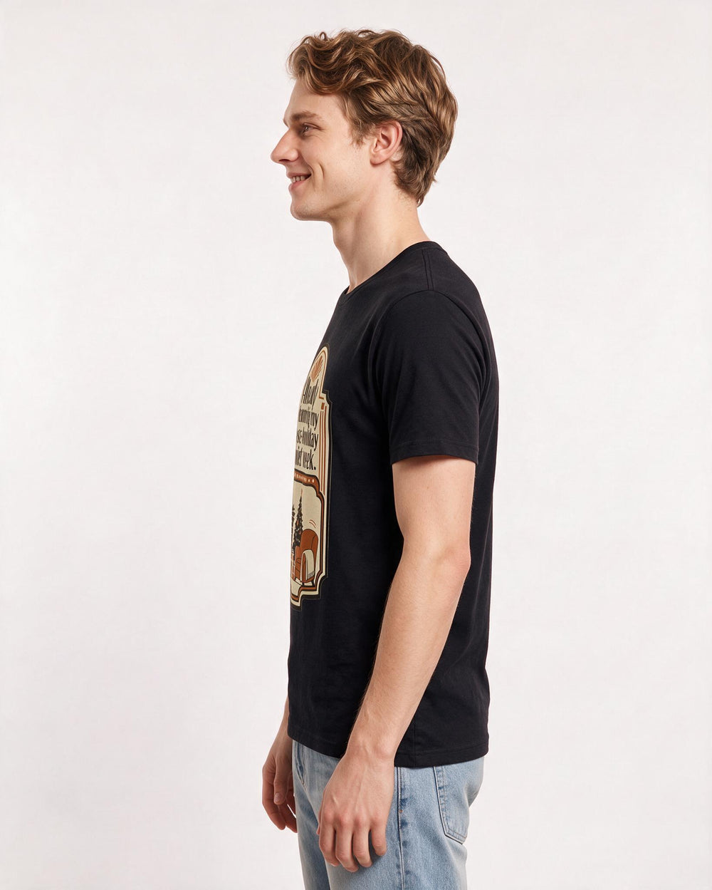 Christmas Men's Black T-Shirt - Already planning my post-holiday quiet product image 2