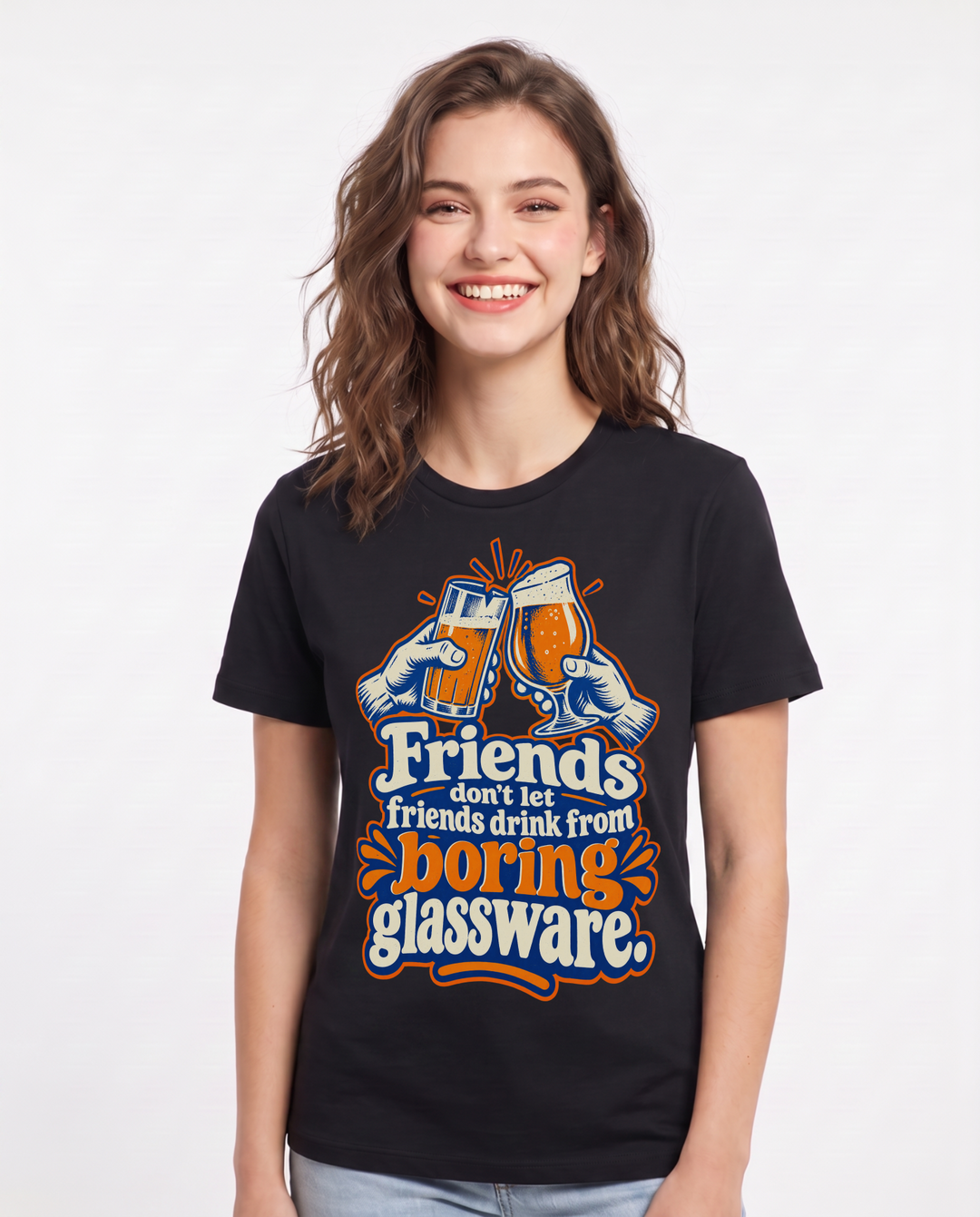 Beer Black T-Shirt for Women – Everyday Expression Graphic Tee product image 3