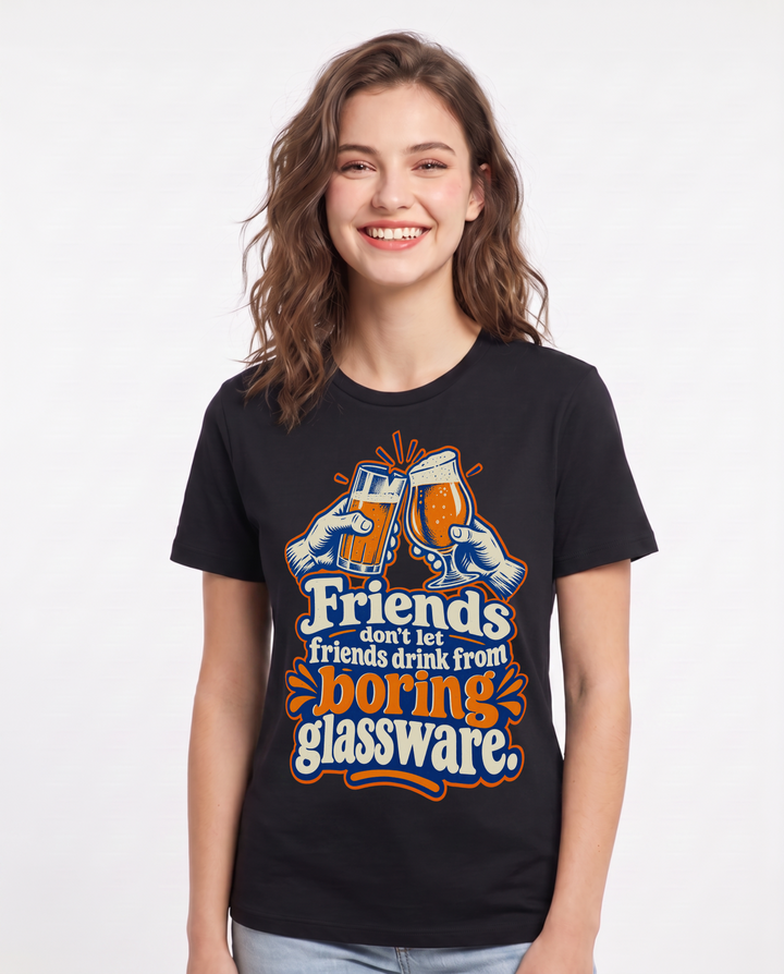 Beer Black T-Shirt for Women – Everyday Expression Graphic Tee product image 3