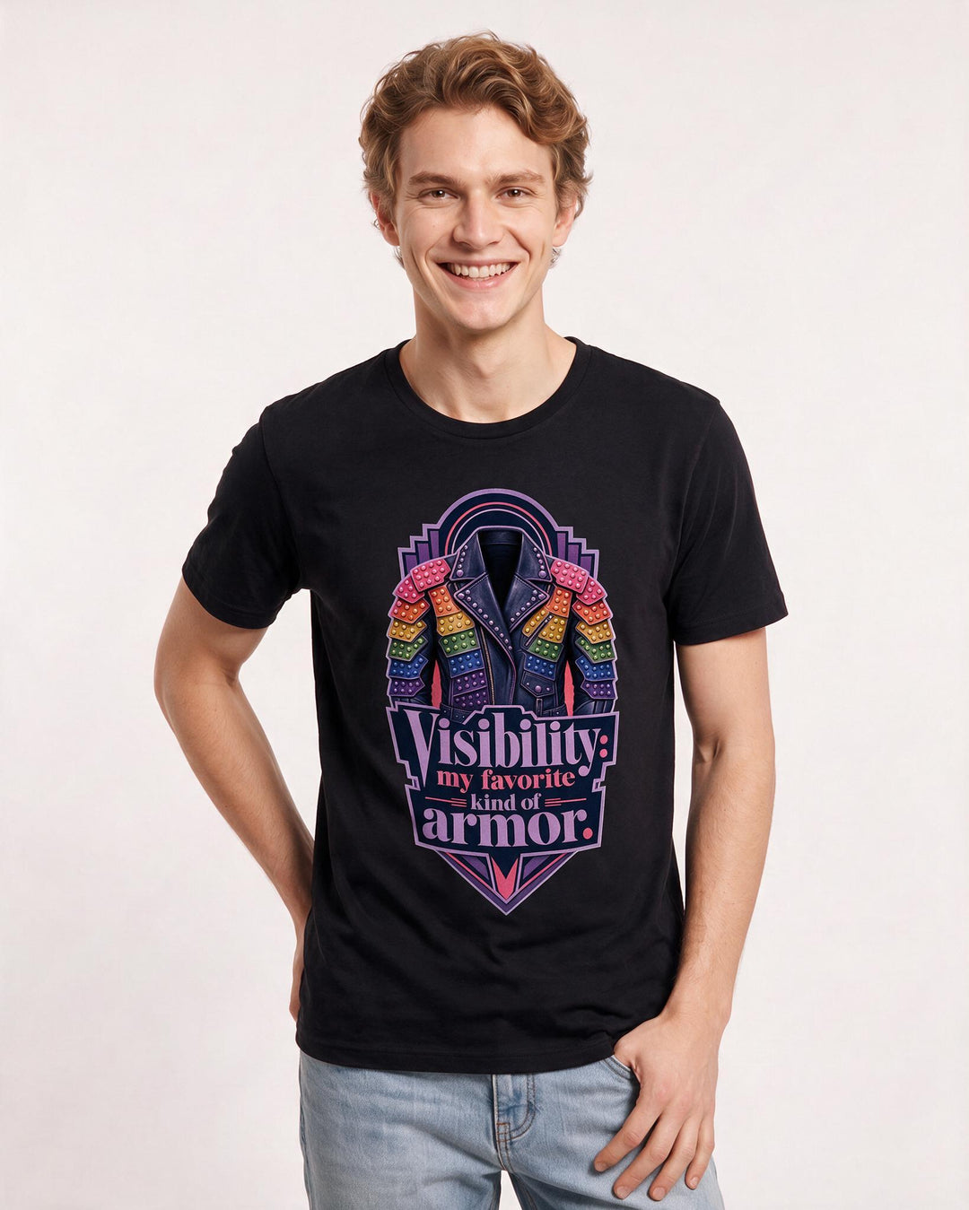 Pride Black T-Shirt for Men – Everyday Expression Graphic Tee product image 3