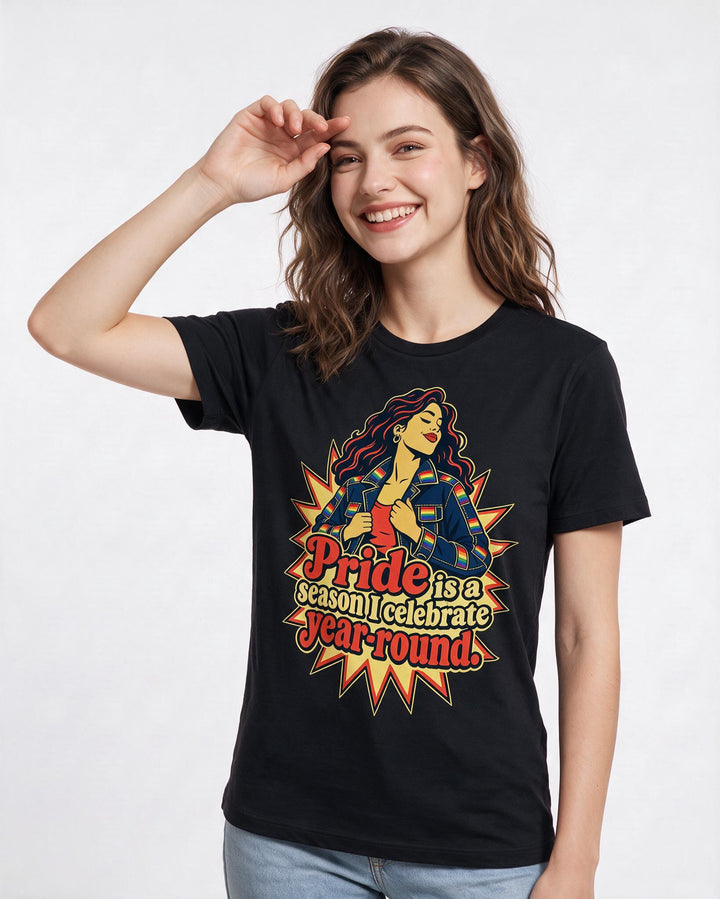 Pride Black T-Shirt for Women – Everyday Expression Graphic Tee product image 1