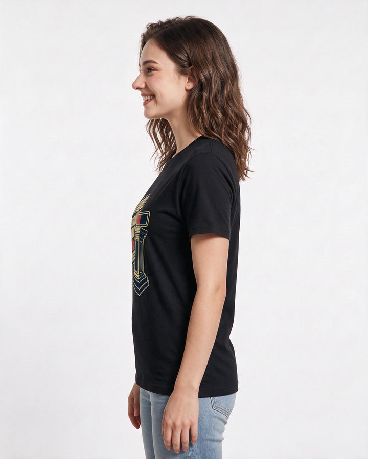 Political Statement Women's Black T-Shirt – Power should come with a progress bar. product image 2