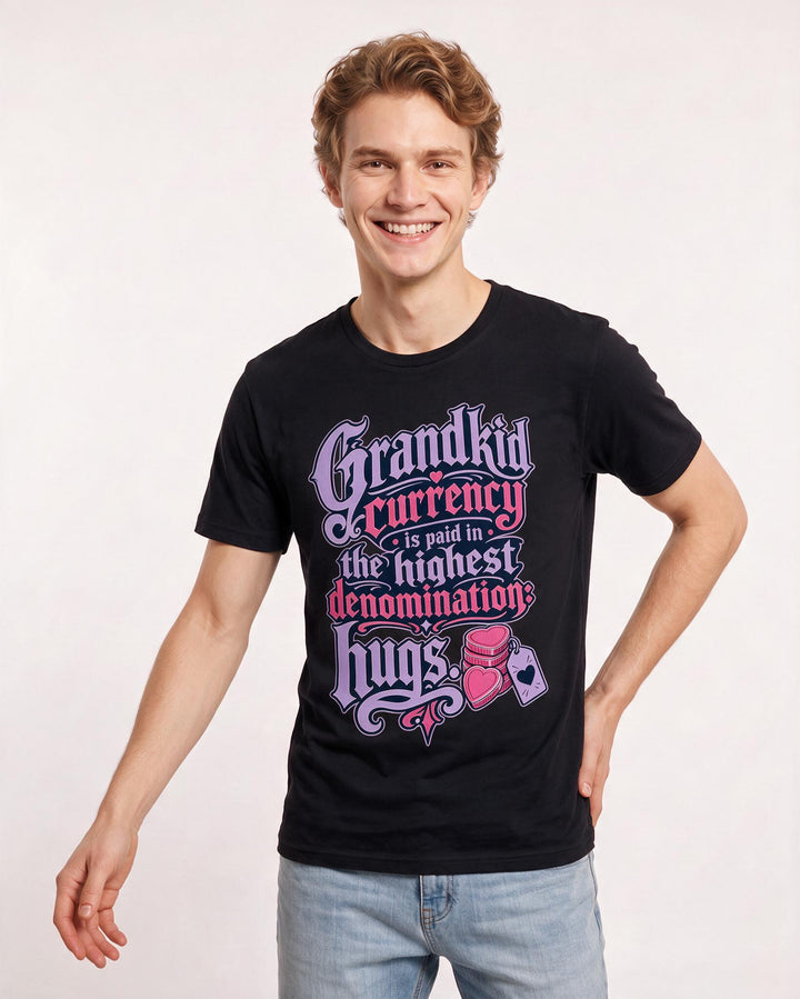 Grandparent Black T-Shirt for Men – Everyday Expression Graphic Tee product image 1