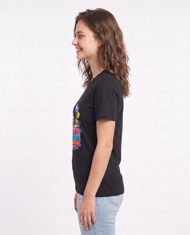 Havanese Happiness: Fluffy Family Joy Women's Black T-Shirt product image 3