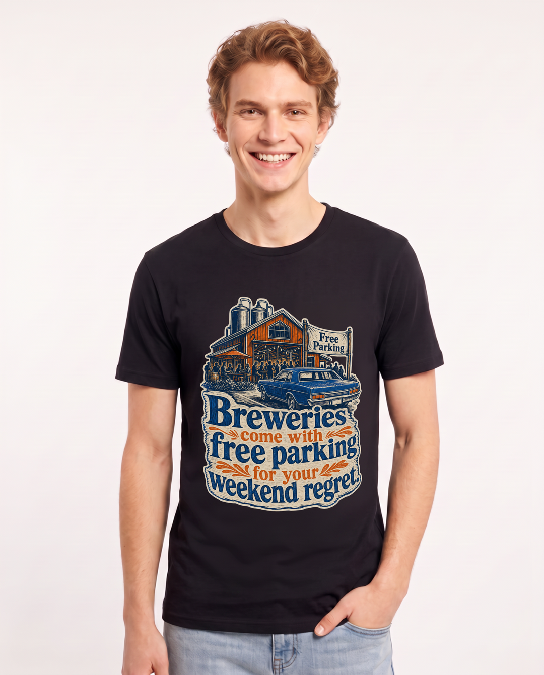 Beer Black T-Shirt for Men – Everyday Expression Graphic Tee product image 3