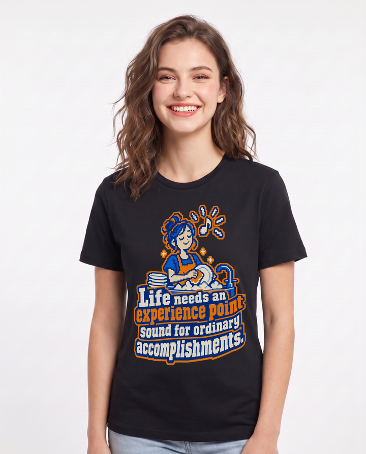 Gaming Black T-Shirt for Women – Game Night Graphic Tee product image 3