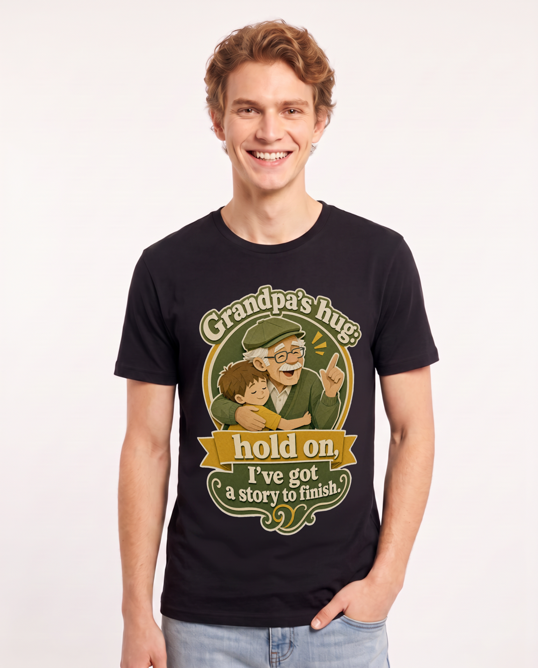 Grandpa Black T-Shirt for Men – Everyday Expression Graphic Tee product image 3