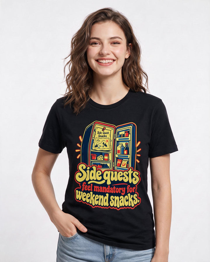 Gaming Black T-Shirt for Women – Game Night Graphic Tee product image 1