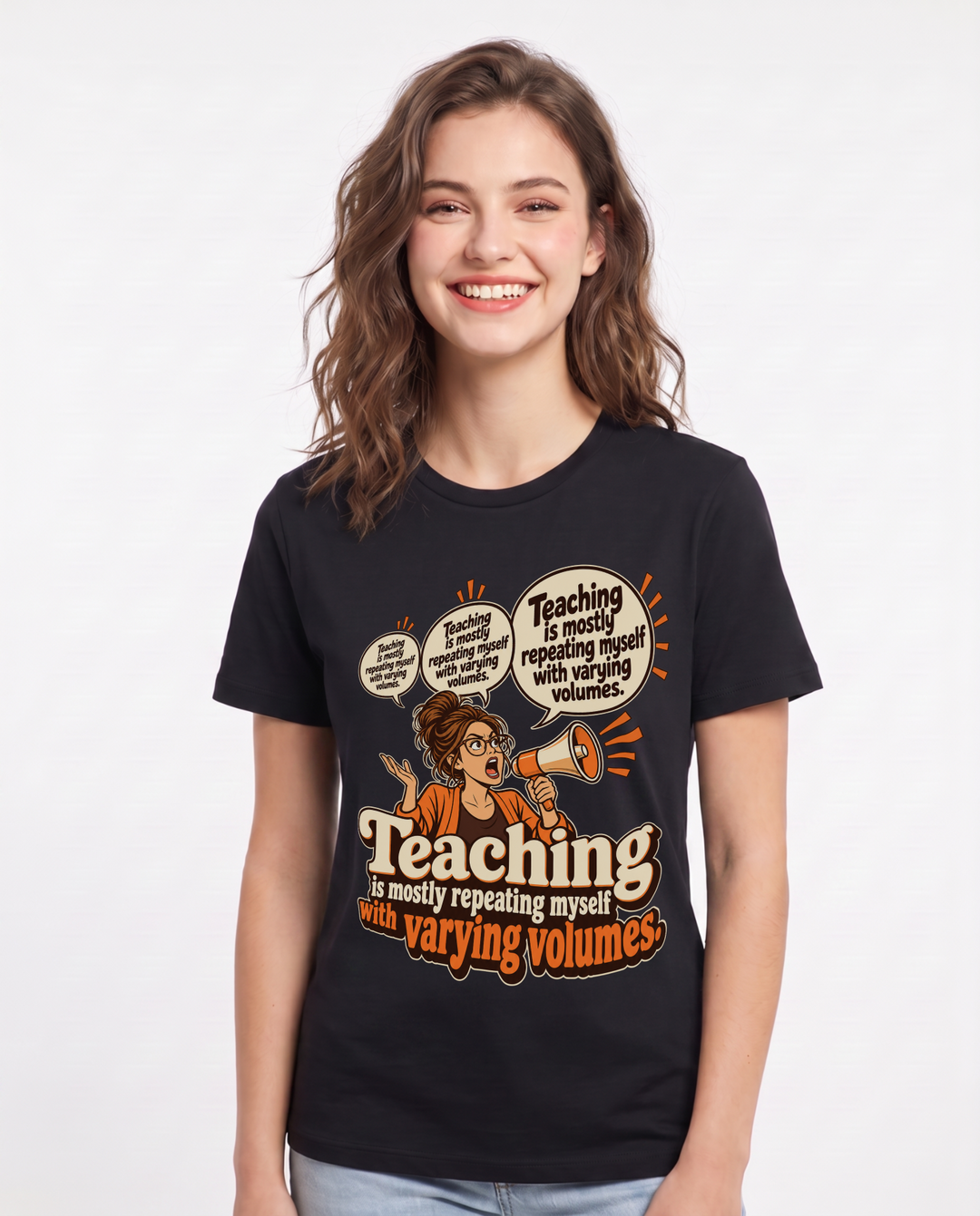 Teacher Black T-Shirt for Women – Everyday Expression Graphic Tee product image 3