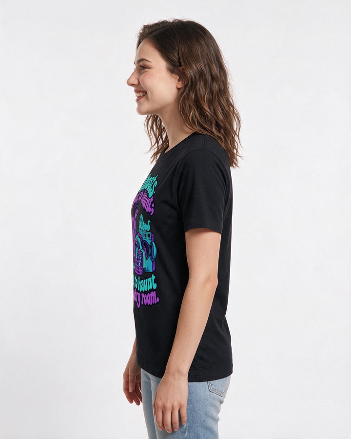 Halloween Black T-Shirt for Women – Halloween Theme Graphic Tee product image 2
