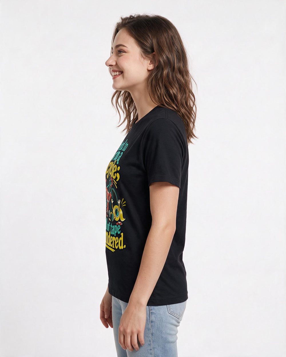 Christmas Black T-Shirt for Women – Holiday Theme Graphic Tee product image 2