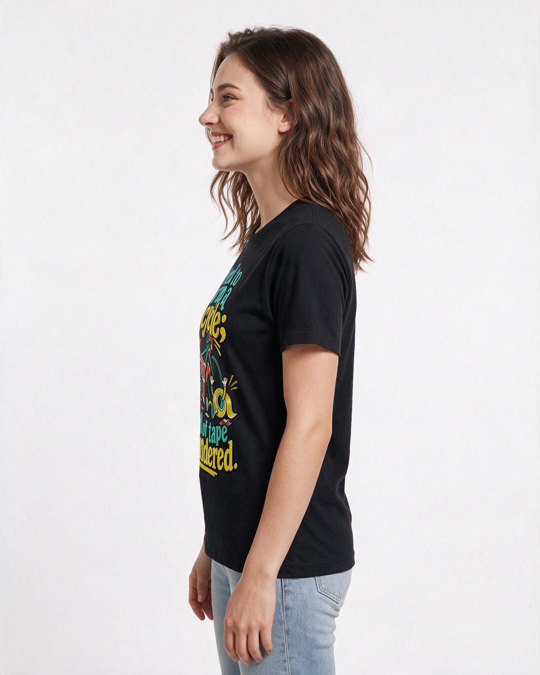 Christmas Black T-Shirt for Women – Holiday Theme Graphic Tee product image 2