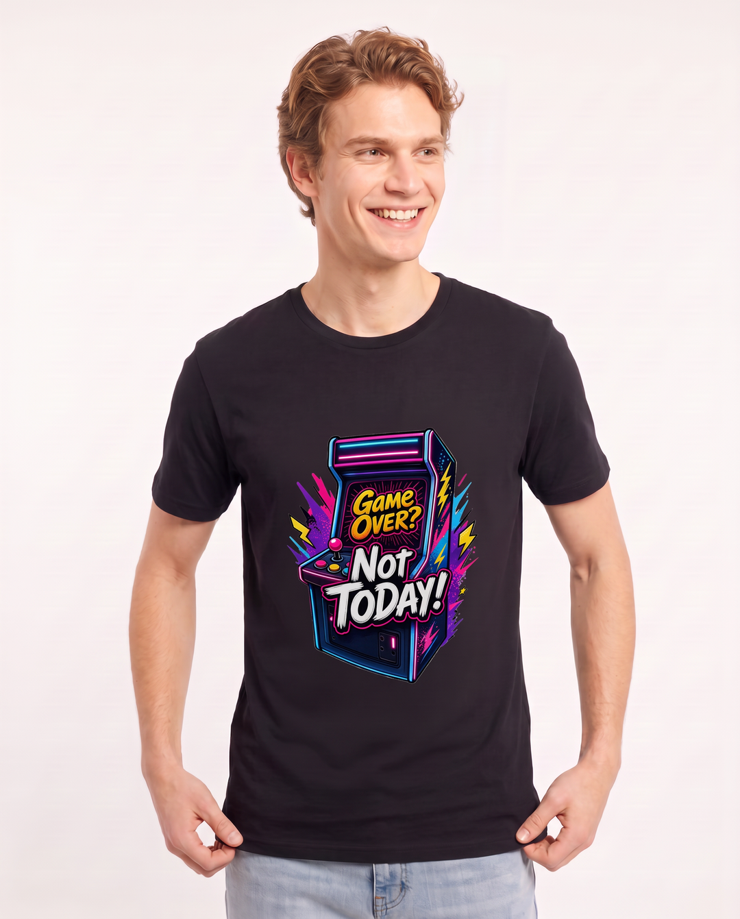 Game Over? Not Today! Men's Black T-Shirt product image 1
