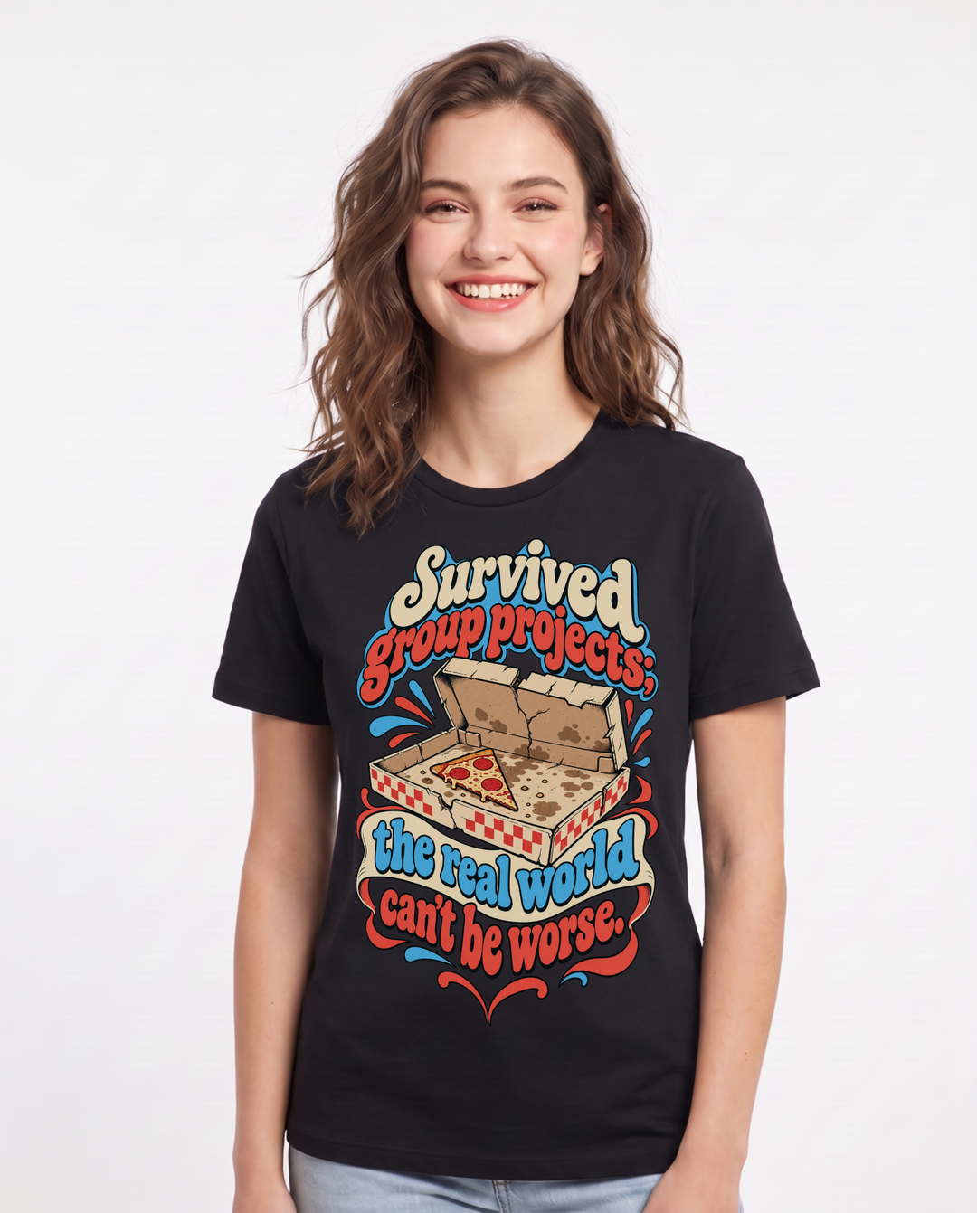 Graduation Black T-Shirt for Women – Everyday Expression Graphic Tee product image 3