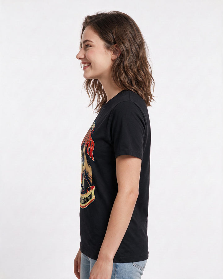 Beer Black T-Shirt for Women – Everyday Expression Graphic Tee product image 2