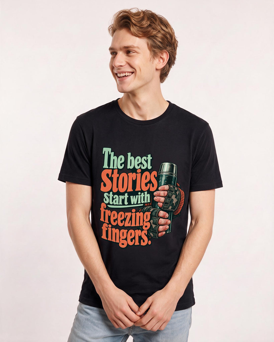 Hunting Black T-Shirt for Men – Everyday Expression Graphic Tee product image 1