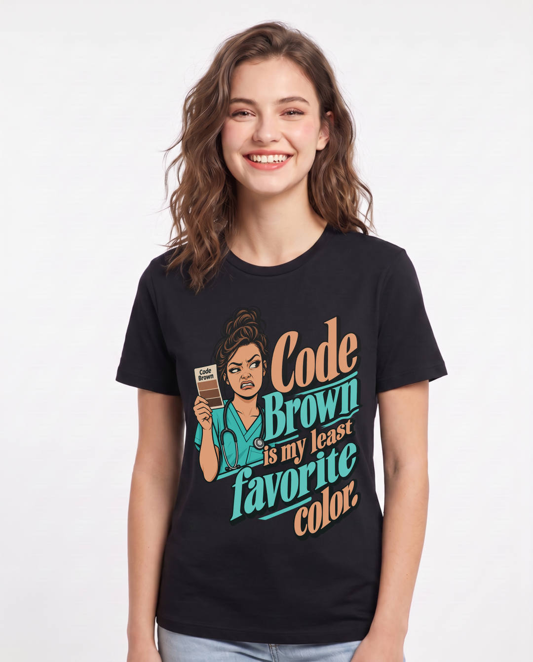 Nurse Black T-Shirt for Women – Nursing Life Graphic Tee product image 3