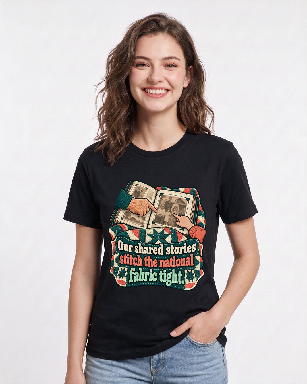 Patriotic Black T-Shirt for Women – Everyday Expression Graphic Tee product image 1