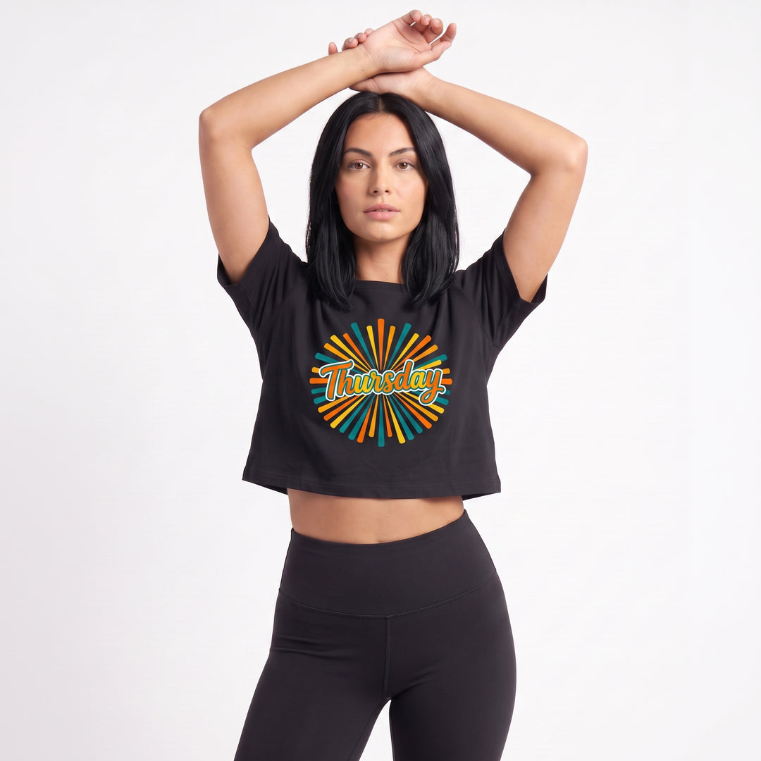 Vibrant Thursday Sunburst Crop Top product photo 2