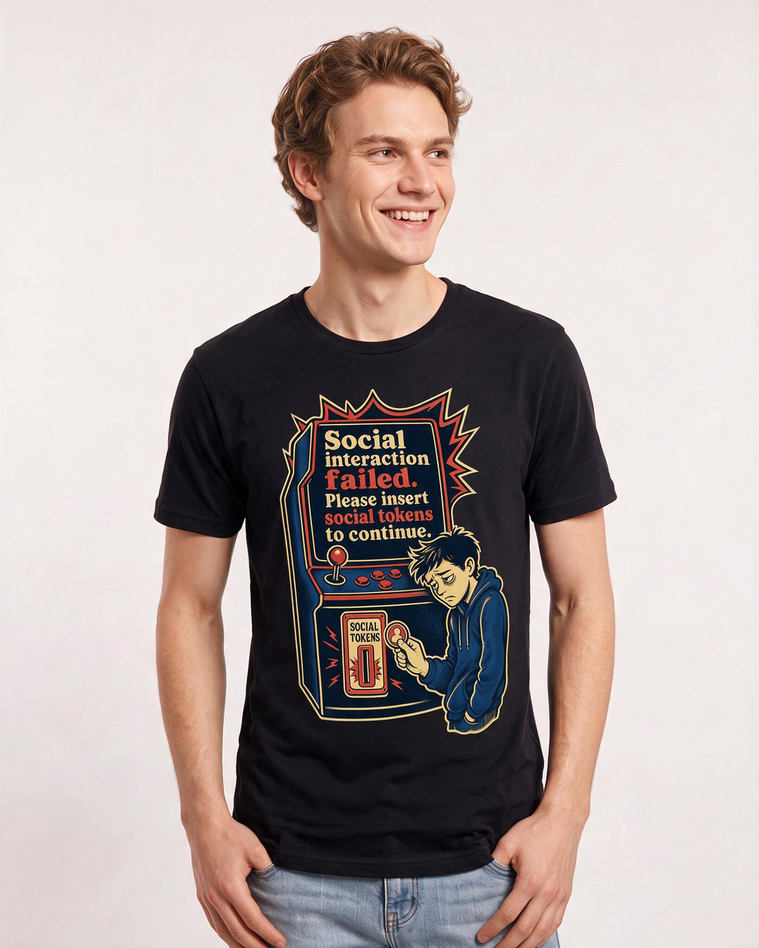 Gaming Men's Black T-Shirt – Social interaction failed. Please insert social tokens to continue. product image 3