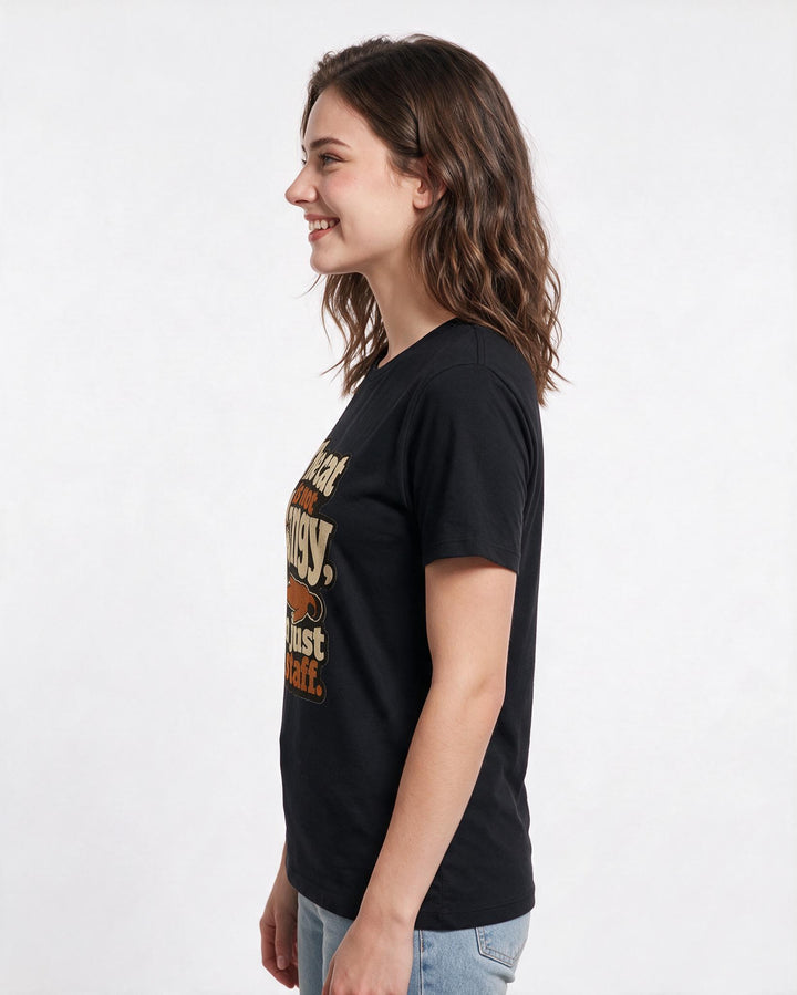 Cat Lover Black T-Shirt for Women – Everyday Expression Graphic Tee product image 2