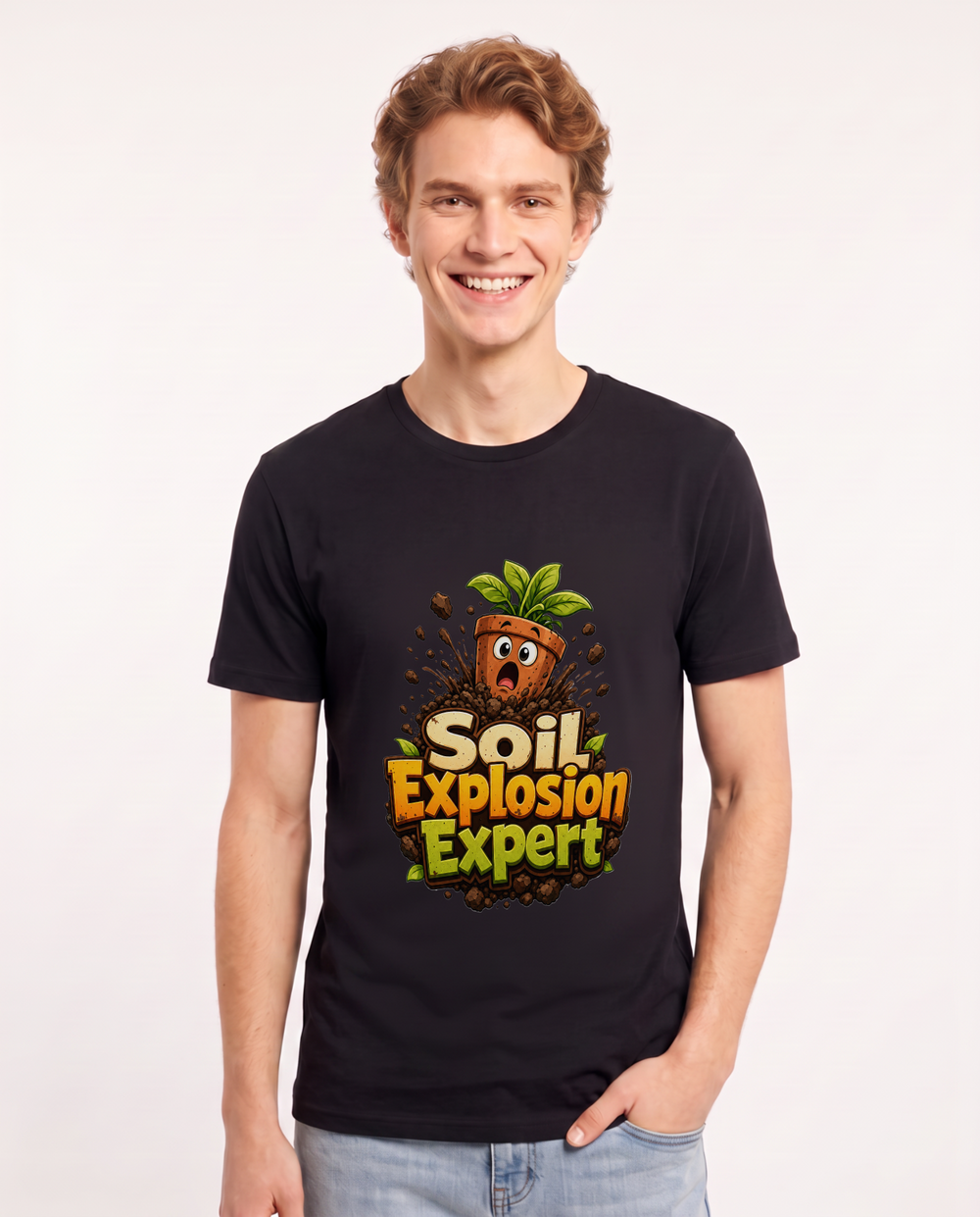 Soil Explosion Expert Men's Black T-Shirt product image 2