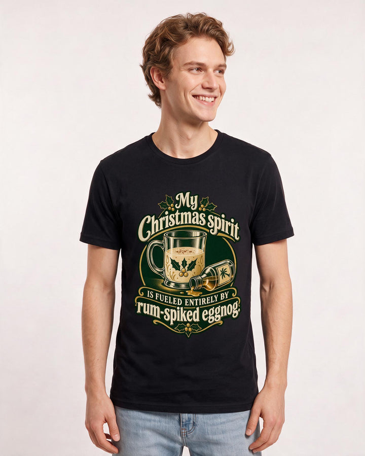 Christmas Black T-Shirt for Men – Holiday Theme Graphic Tee product image 1