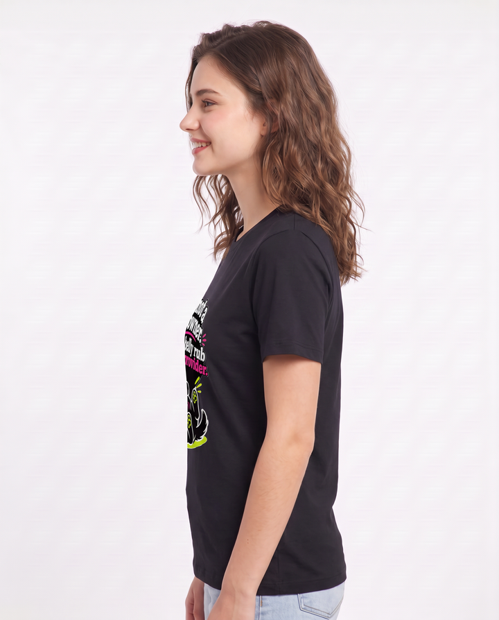 I'm not a pet owner. I'm a belly rub service provider. Women's Black T-Shirt product image 3