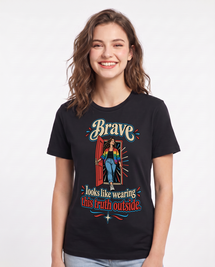 Pride Black T-Shirt for Women – Everyday Expression Graphic Tee product image 3