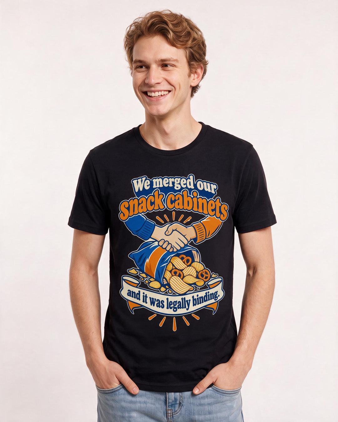 Couples Black T-Shirt for Men – Everyday Expression Graphic Tee product image 1
