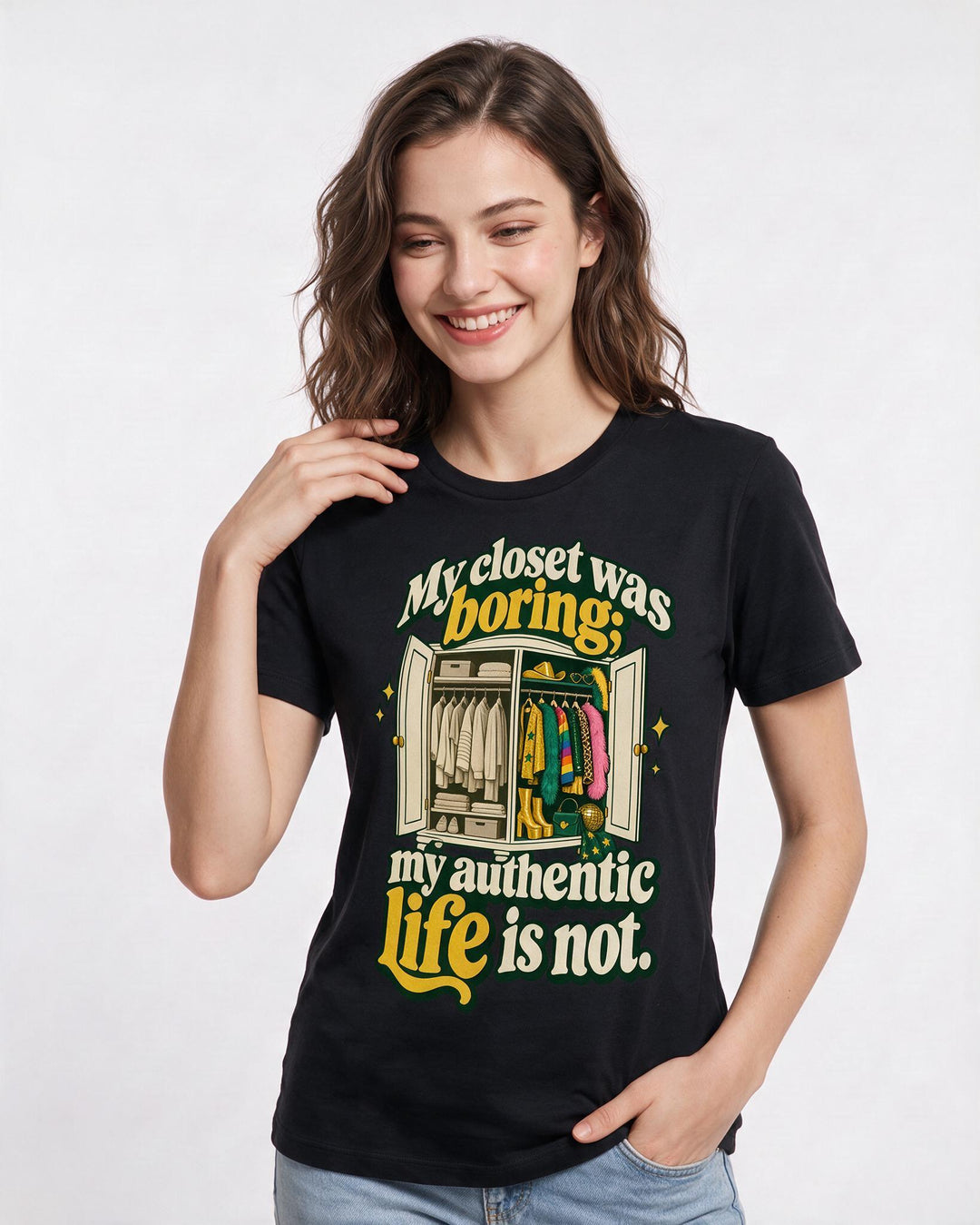 Pride Black T-Shirt for Women – Everyday Expression Graphic Tee product image 1