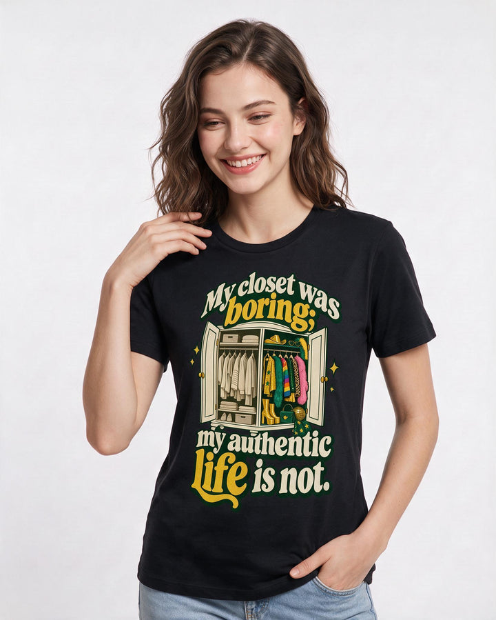Pride Black T-Shirt for Women – Everyday Expression Graphic Tee product image 1