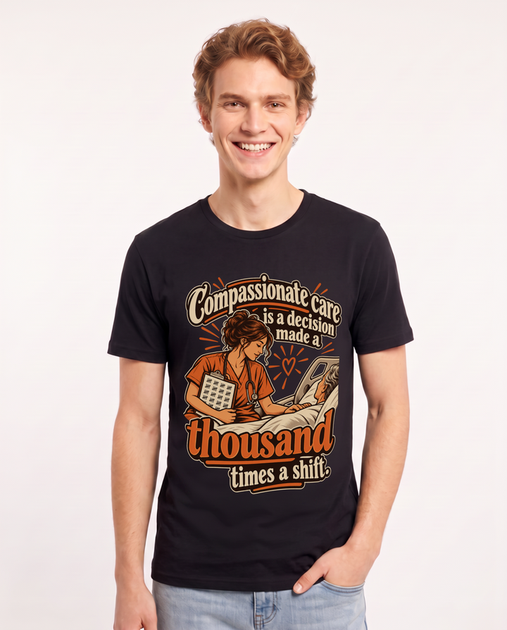 Nurse Black T-Shirt for Men – Nursing Life Graphic Tee product image 3