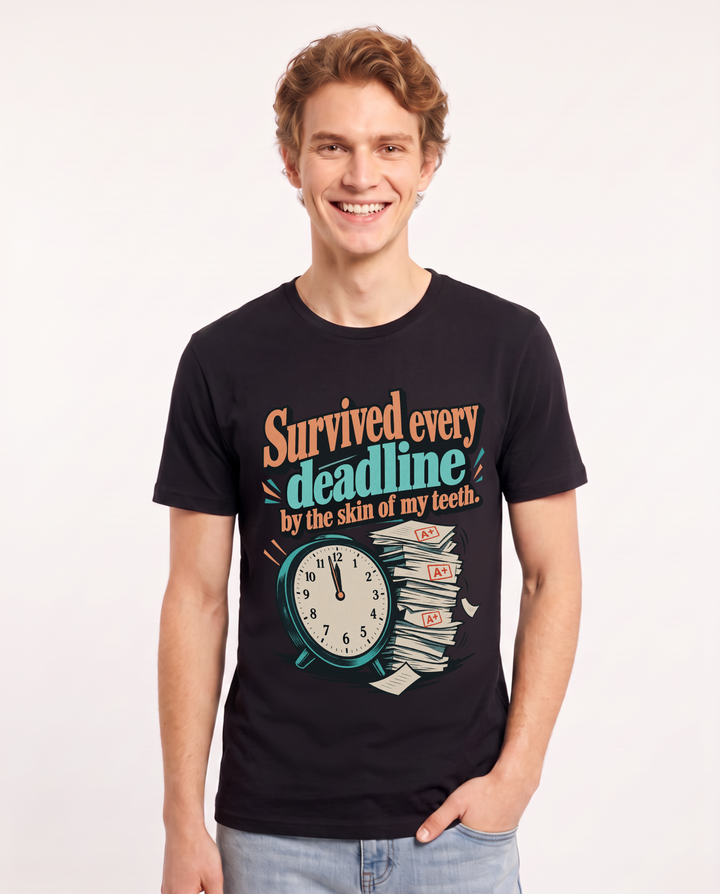 Graduation Black T-Shirt for Men – Everyday Expression Graphic Tee product image 3