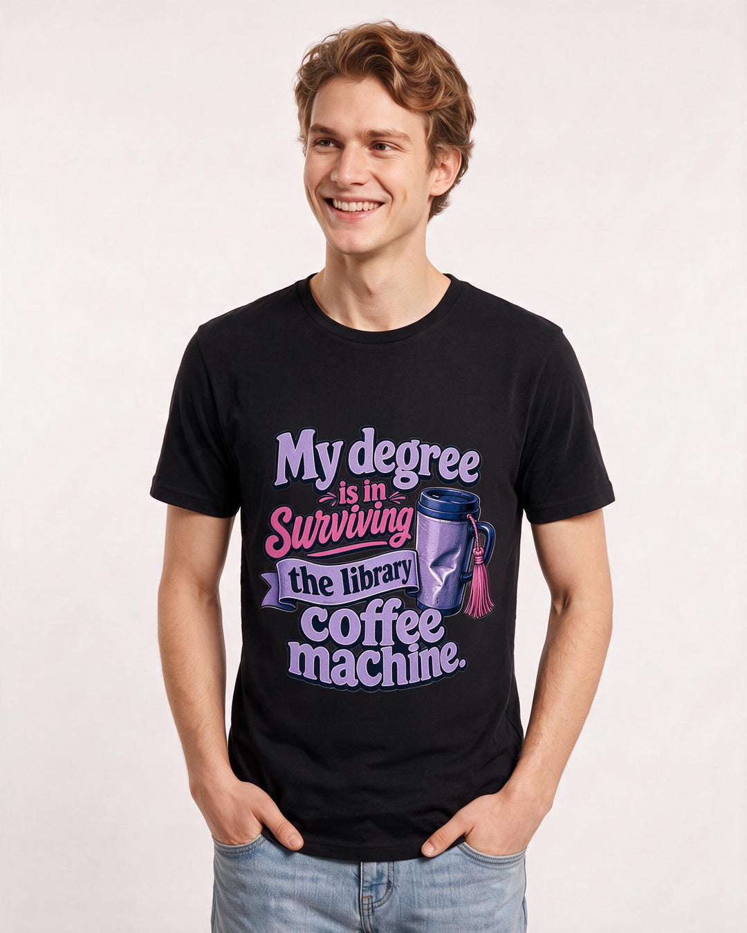 Graduation Black T-Shirt for Men – Everyday Expression Graphic Tee product image 1