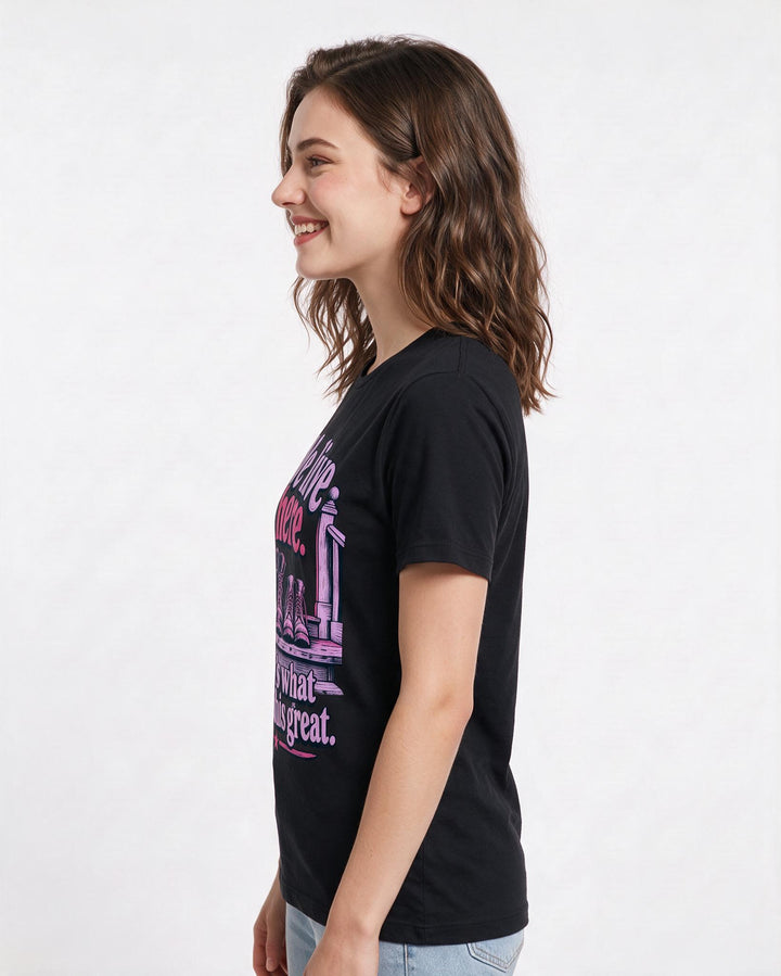 Patriotic Black T-Shirt for Women – Everyday Expression Graphic Tee product image 2