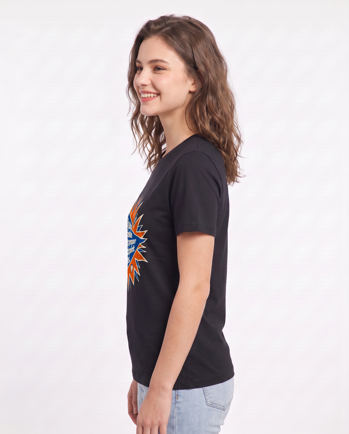Gaming Women's Black T-Shirt - My sleep schedule lacks proper product image 2