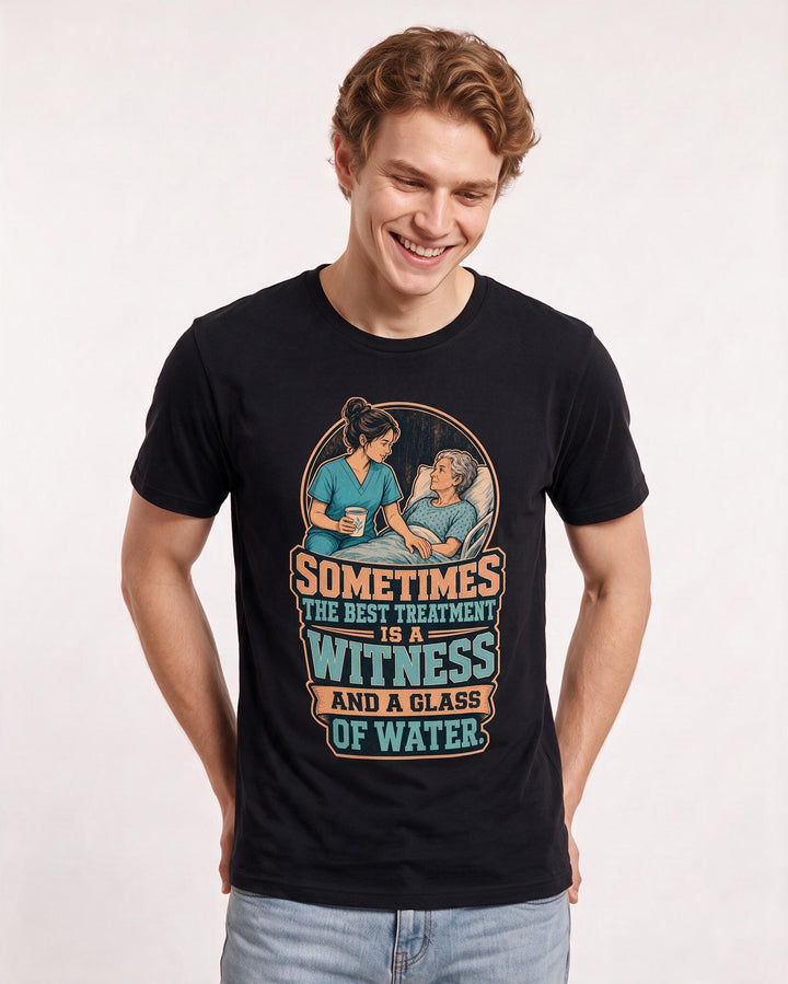 Nurse Black T-Shirt for Men – Nursing Life Graphic Tee product image 1