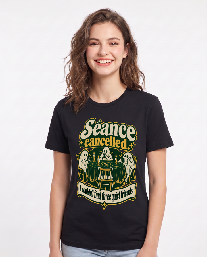 Halloween Black T-Shirt for Women – Halloween Theme Graphic Tee product image 3